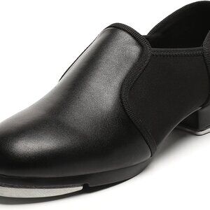 Women's Leather Tap Shoes Half Soles Non Slip Jazz Shoes Dance Footwear